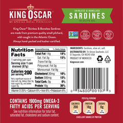 Closeup of King Oscar sardines in olive oil highlighting delicate texture