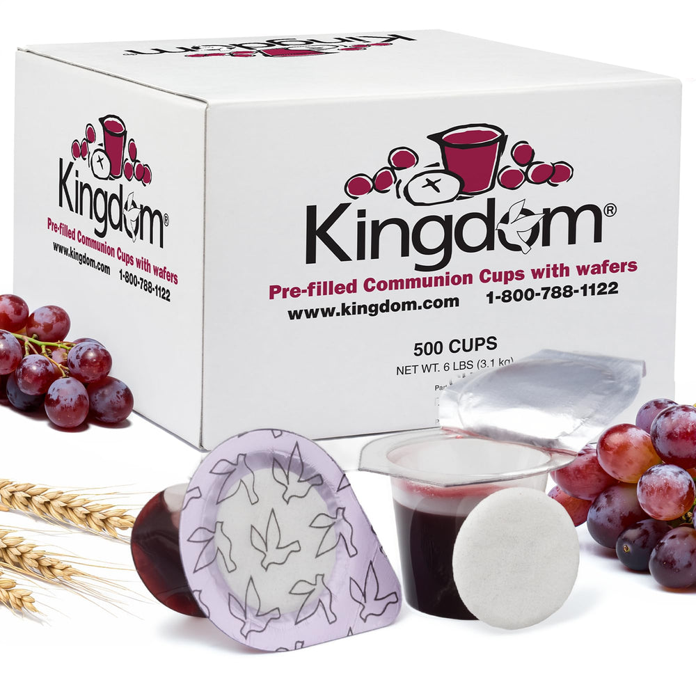 Kingdom easy-open cups with wafers ready for smooth service