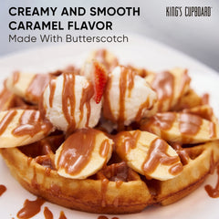 King's Cupboard butterscotch caramel sauce drizzle on warm oats for breakfast