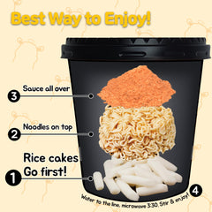 KINIKORA Rabokki Cup noodles-bundle ready to cook in minutes.