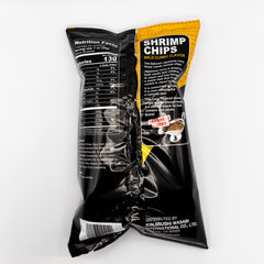 KINJIRUSHI curry shrimp chips bag closeup, crisp texture for dipping and munching.