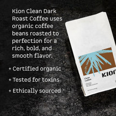 Kion toxin-tested coffee bag sealed with nitrogen flush for freshness
