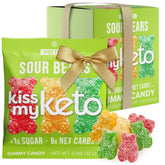 Kiss My Keto Sour Sugar Free Gummy Bears bag highlights keto friendly packaging