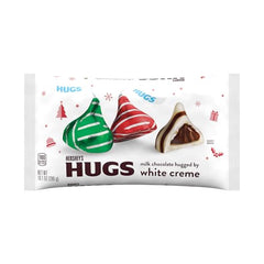 Kisses HUGS arranged in a candy dish for holiday snacking.