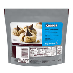 Kisses milk chocolate dessert topping on cookies for a creamy bite