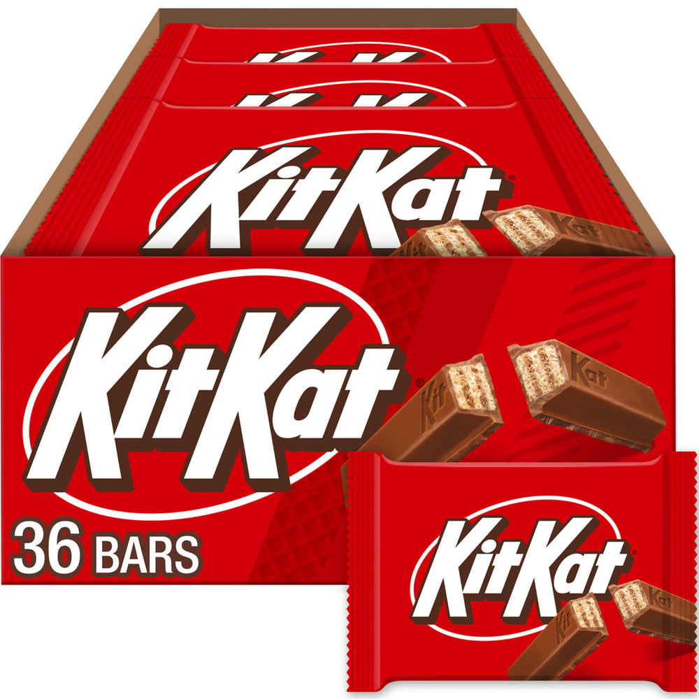 Kit Kat Milk Chocolate Wafer Bars bulk box ready for sharing