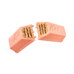 Kit Kat raspberry-flavored wafer bars arranged as a Valentine gift bag