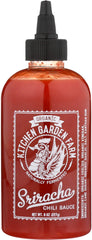 Kitchen and Garden Organic Sriracha bottle with bold heat for tacos and bowls.