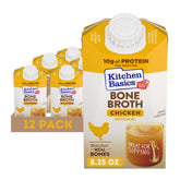 Kitchen Basics Original Chicken Bone Broth pack 12 front label shows quality.