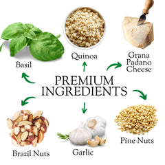 Kitchen & Love gluten-free basil pesto; authentic flavor in a cup.
