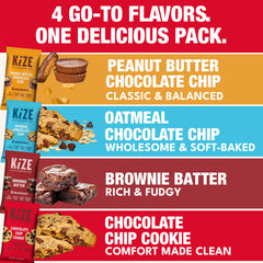 KiZE Energy Bars clean ingredients display highlights gluten free nutrition.