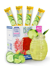 Klass Aguas Frescas cucumber-limeade stick pack for on-the-go hydration.