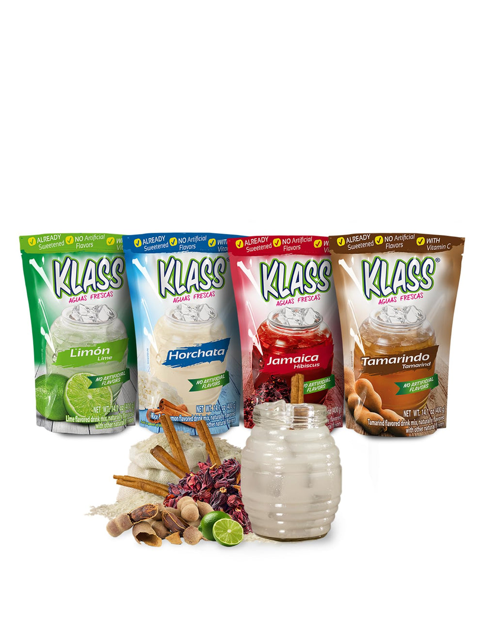 Klass Aguas Frescas horchata limeade pack ready to mix refreshing drinks