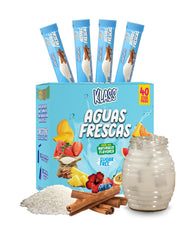Klass Aguas Frescas horchata stick packet, sugar-free on-the-go hydration.