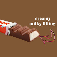 Silky milk chocolate with creamy filling that melts smoothly.