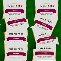 KLUB BULK sugar-free chocolate toffee delight 1lb packshot featuring glossy toffee and smooth chocolate coating