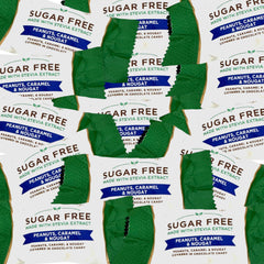 KLUB BULK sugar-free peanut caramel nougat 1lb bag, ideal for guilt-free snacking.