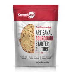 KneadAce sourdough starter dehydrated packets for easy storage and fast activation.