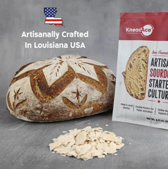 KneadAce starter powder close-up reveals quality texture.