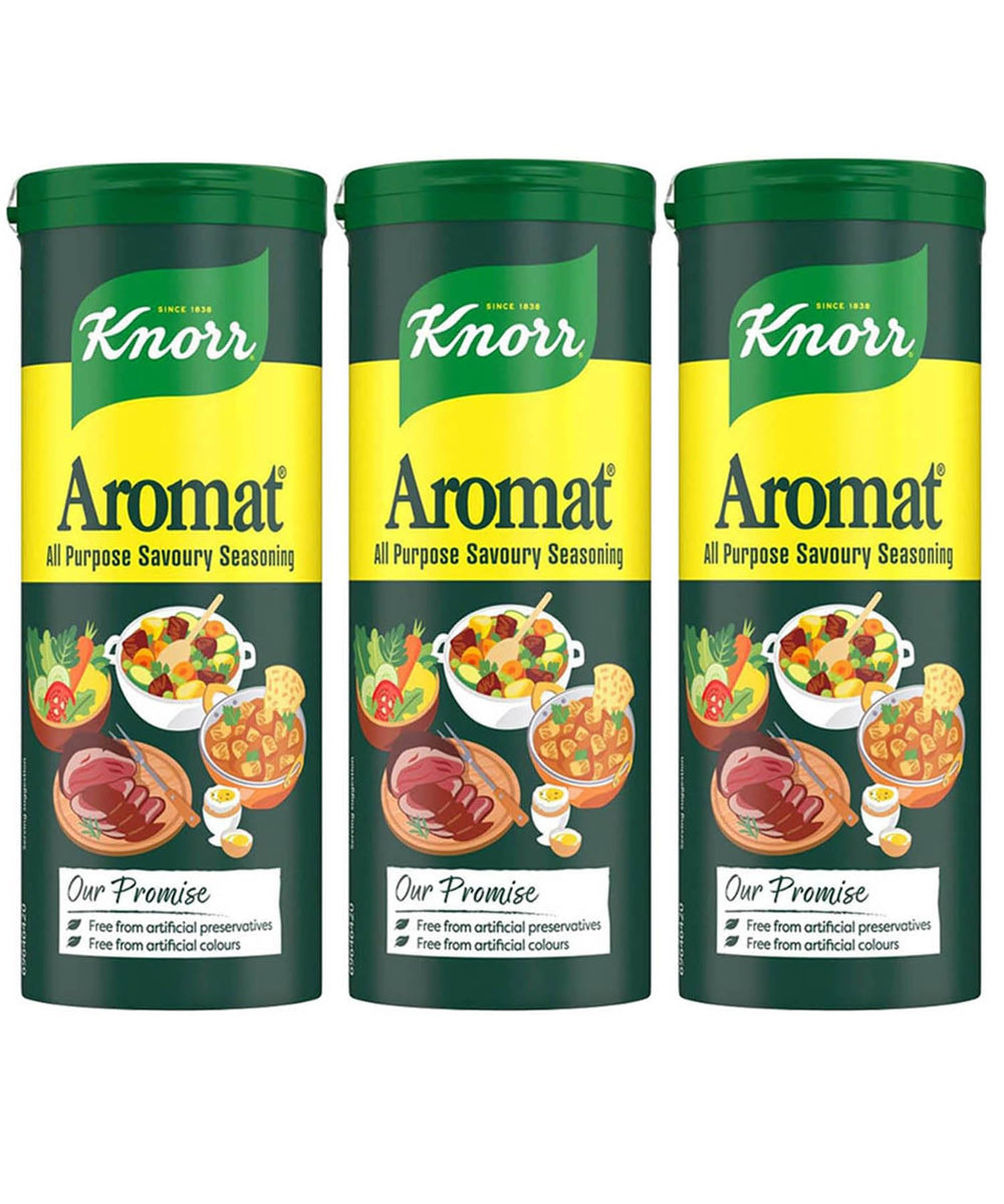 Knorr Aromat all purpose seasoning bottle ready to elevate savory meals.