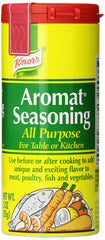 Knorr Aromat Seasoning bottle pour boosts flavor for soups and roasts.