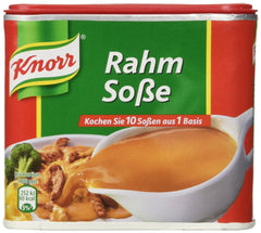 Knorr Creamy Gravy for Meat bottle pouring with velvety sauce to enhance meat dishes