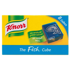 Knorr Fish Stock Cubes pack of 8x10g for quick, rich seafood flavor.