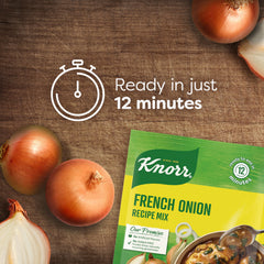 Meatloaf or burger topping elevated with Knorr French Onion mix flavor.
