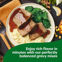 Six-pack of Knorr Gravy Classics on shelf, convenient gravy option for meals.