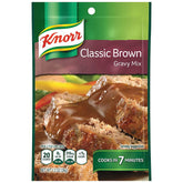 Knorr Gravy Mix Classic Brown packaging shot showing a convenient 12-pack for quick weeknight gravies