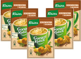 Knorr hot cup porcini mushroom soup with croutons ready in minutes for quick comfort.