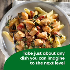 Knorr Parma Rosa Cream Sauce Ingredients Closeup highlights parmesan, romano and garlic.