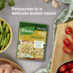 Knorr Butter Fettuccine ready in microwave, fast side dish for busy days.