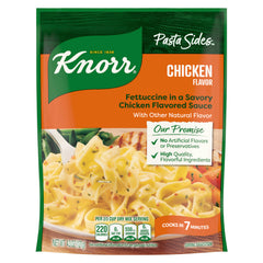 Knorr Pasta Sides Chicken Fettuccine noodles and peppers for a quick weeknight flavor boost.