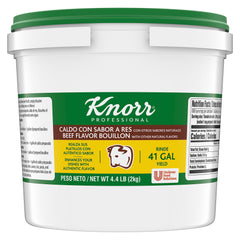 Knorr Professional beef bouillon bulk container adds rich flavor to soups and sauces