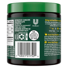 Knorr Roasted Beef Flavor Base dissolving in hot water for quick stock creation.