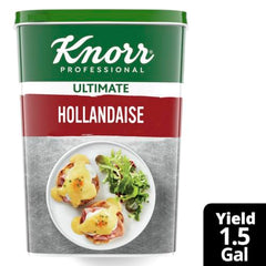 Finished Knorr Hollandaise sauce emulsion ready for plating and service.