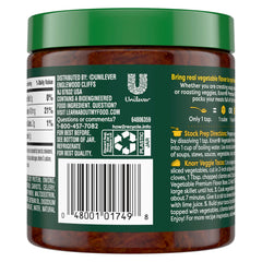 Knorr Vegetable Flavor Base stock cup demonstrates one-teaspoon to stock conversion.