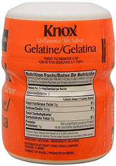 Knox gelatin powder close-up highlighting neutral thickening texture.