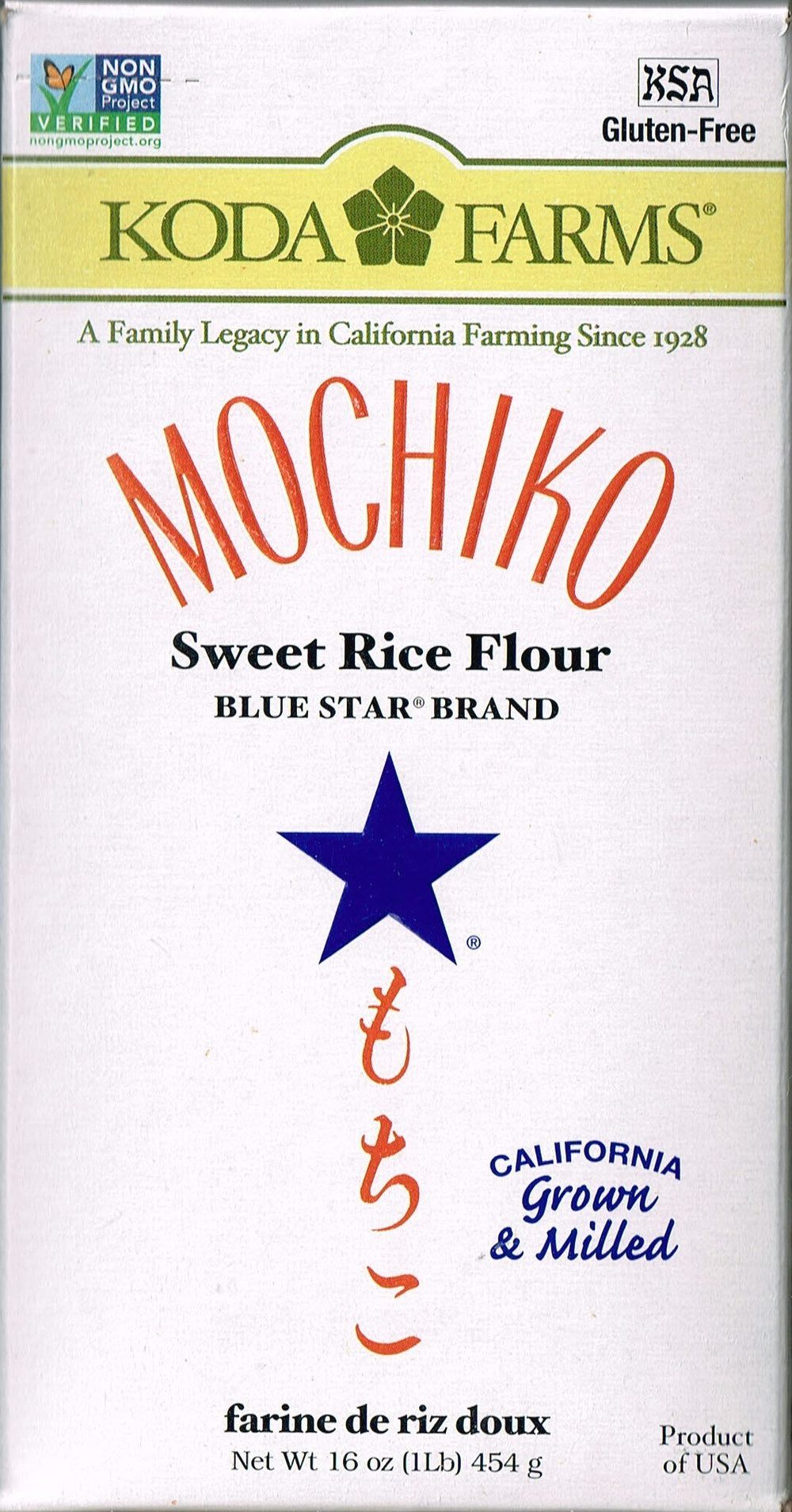 Koda Farms Flour Rice Sweet packaging highlights premium quality for home cooking.