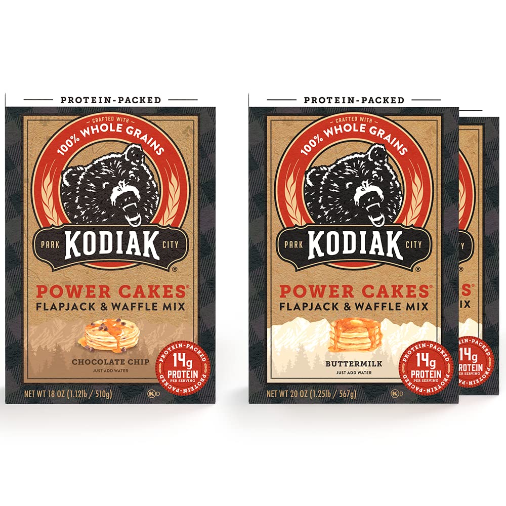 Kodiak Cakes Power Cakes variety pack box for quick, convenient breakfasts