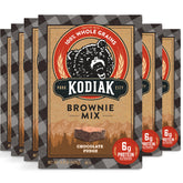 Kodiak Cakes Chocolate Fudge Brownie Mix pack front with rich chocolate flavor