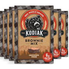 Kodiak Cakes Chocolate Fudge Brownie Mix pack front with rich chocolate flavor