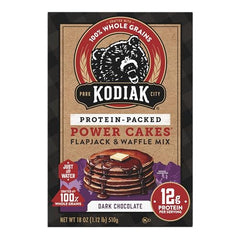 Kodiak Cakes ingredients spread showing whole grains and protein-rich mix.