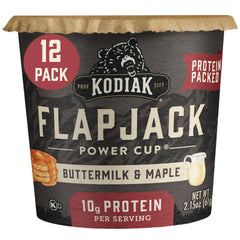 Kodiak Cakes Instant Pancake Cups pack of 12 with buttermilk maple flavor