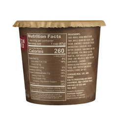 Kodiak Cakes Minute Muffins Chocolate Chip ingredients panel—Non-GMO wholesome grains