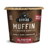 Kodiak Cakes Minute Muffins front-of-pack with double dark chocolate flavor.