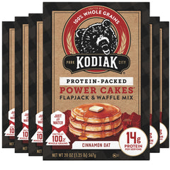 Kodiak Cakes Power Cakes Cinnamon Oat box front highlighting whole grains