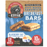 Kodiak Cakes soft-baked blueberry oat breakfast bar for on-the-go protein.