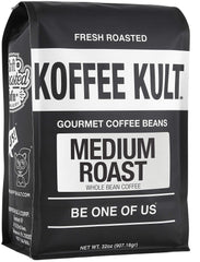 Koffee Kult Medium Roast whole beans for a smooth daily cup